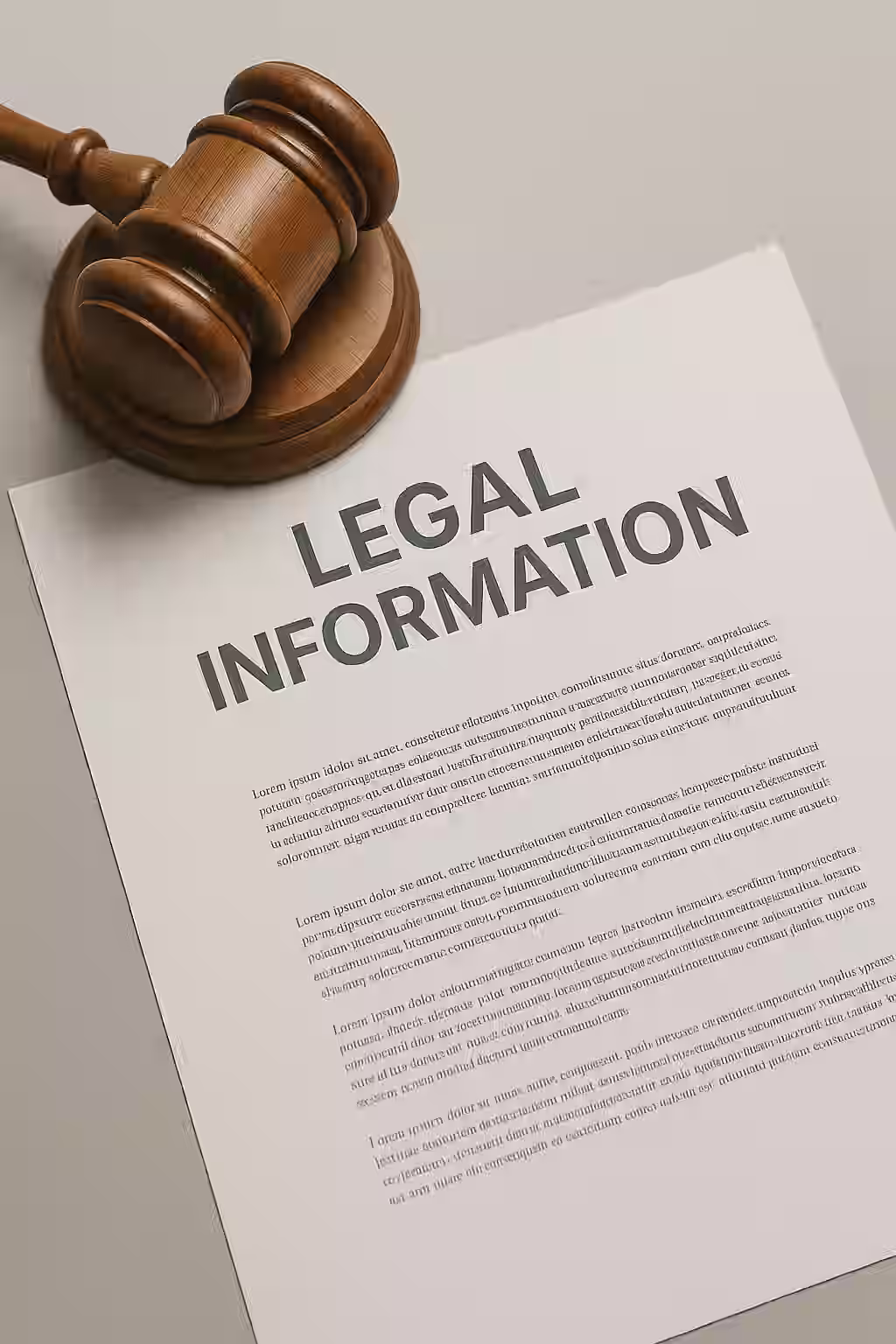 A photograph features a “Legal Information” document on a clean desk beside a laptop, pen, and notepad — representing iESN’s commitment to transparency, structure, and compliance.